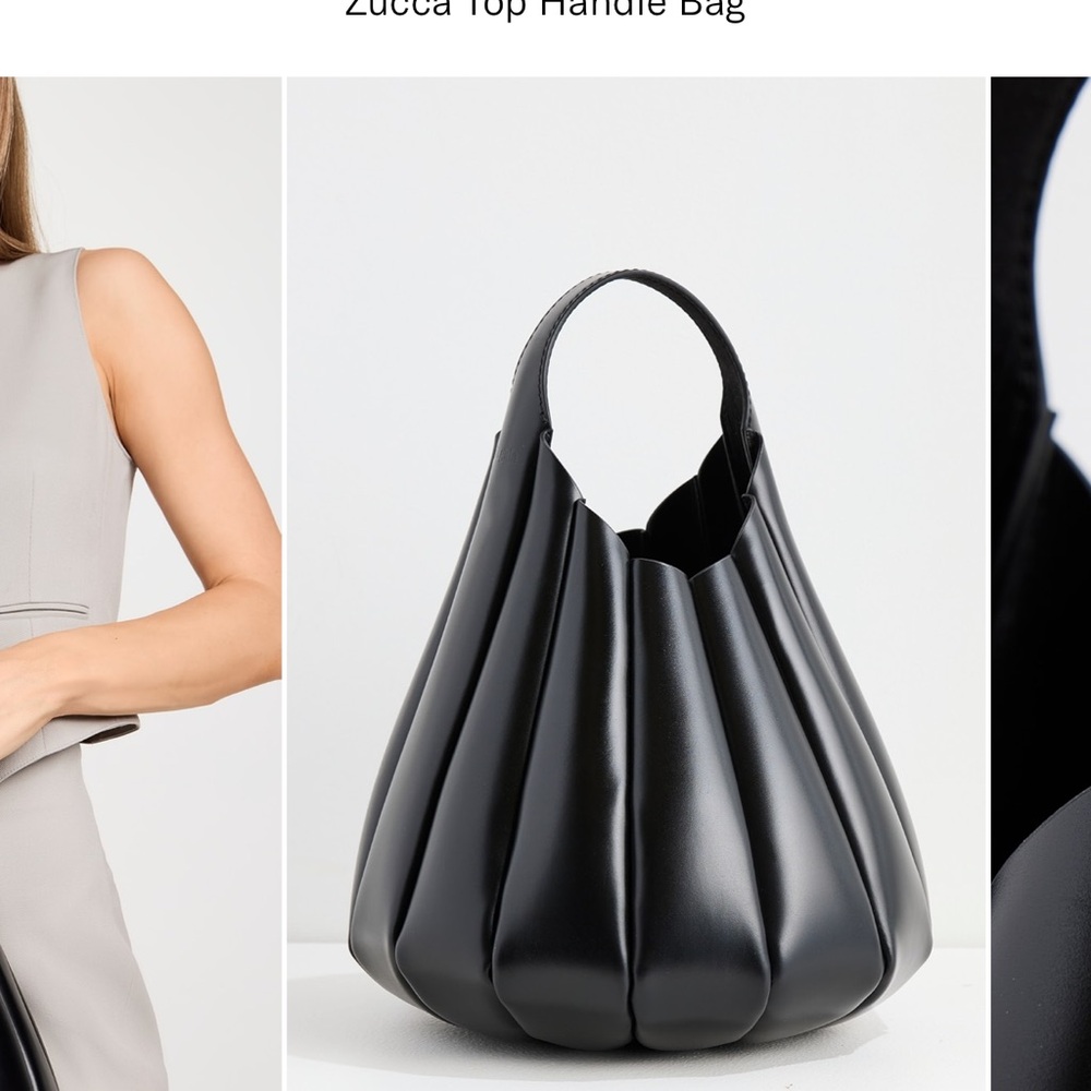 Cult Gaia Black Sculptural Tote with Artistic Handle